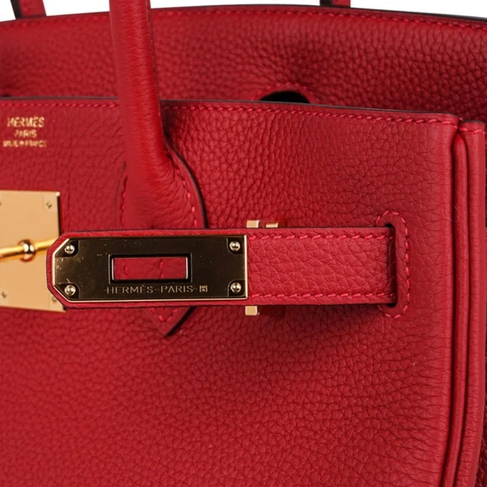 LIPSTICK RED HERMES BIRKIN 30 GOLD HARDWARE - Picture 8 of 8